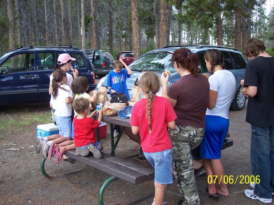 2006 family reunion in Yellowstone National Park